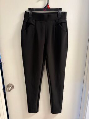 Indero Black High Waisted Ankle Dress Pants Trousers Leggings Size S/M